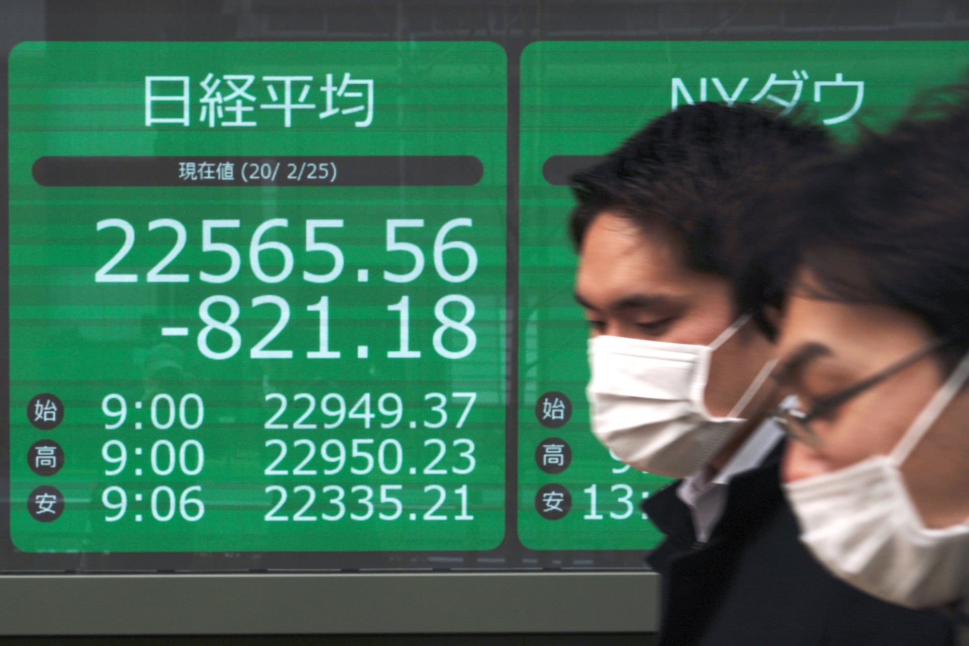 بورصة طوكيو تتراجع 3.3 % عند الإغلاق في أجواء القلق من كورونا