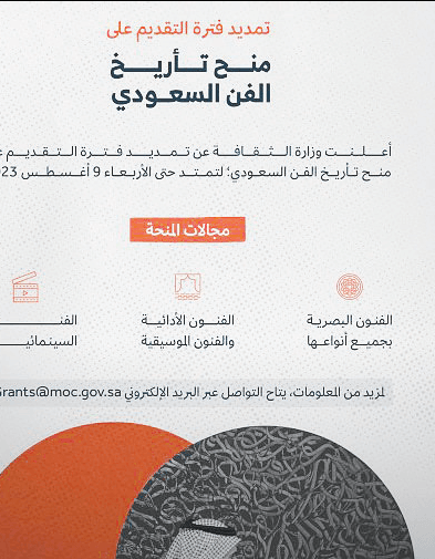 وزارة الثقافة تمدد فترة التقديم على منح تأريخ الفن السعودي