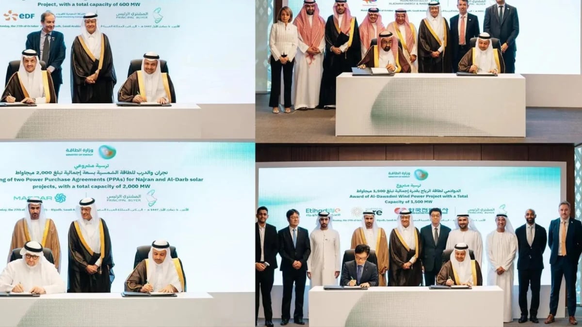 السعودية ترسي 5 مشاريع جديدة للطاقة المتجددة بسعة 4500 ميجاوات