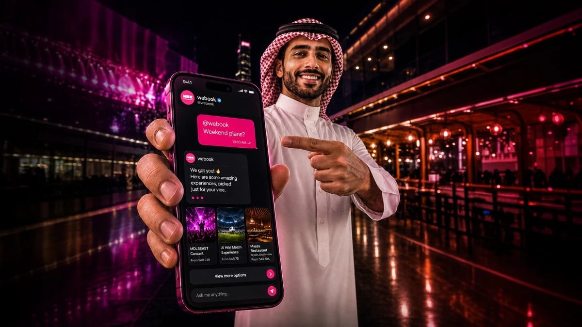 ويبوك تطلق مساعدًا للحجز بالذكاء الاصطناعي عبر إكس وإنستغرام وواتساب