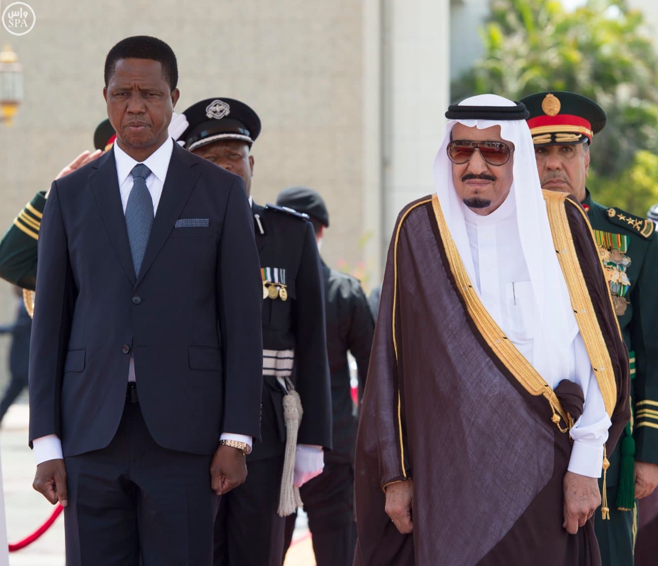 الملك يبحث مع رئيس زامبيا الأحداث الإقليمية والدولية