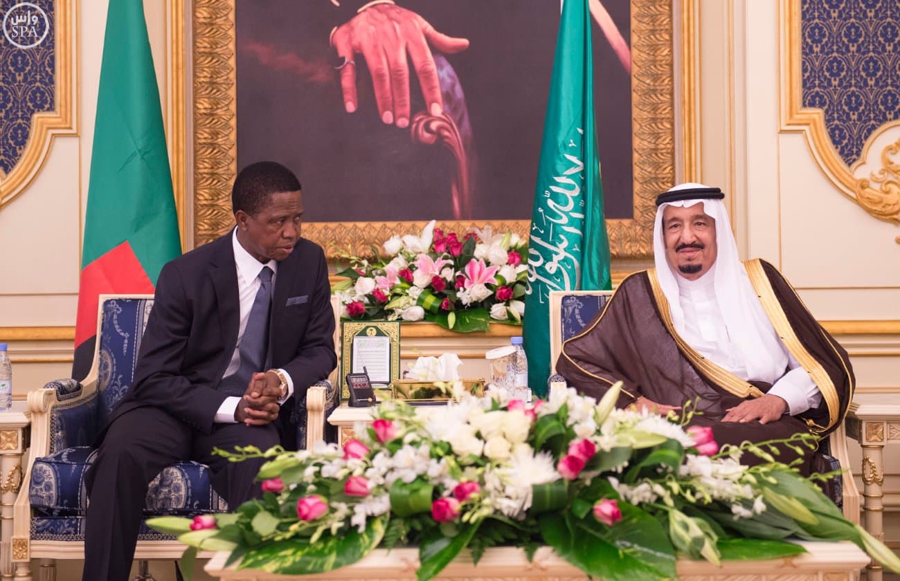 الملك يبحث مع رئيس زامبيا الأحداث الإقليمية والدولية