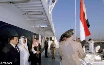 الملك ومبارك يدشنان سفينتي الرياض والقاهرة