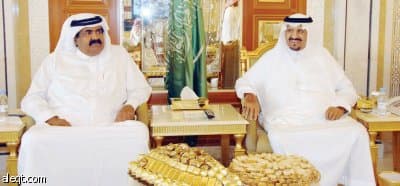 الأمير سلطان يستقبل في قصره في أغادير الشيخ حمد بن خليفة آل ثاني