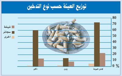 72.80 % من طلاب وطالبات جامعة الملك سعود المدخنين يستخدمون السجائر و24 % الشيشة