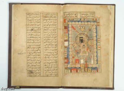 رسم يدوي ملوّن للحرم المكي الشريف ضمن معرض تراث المملكة المخطوط