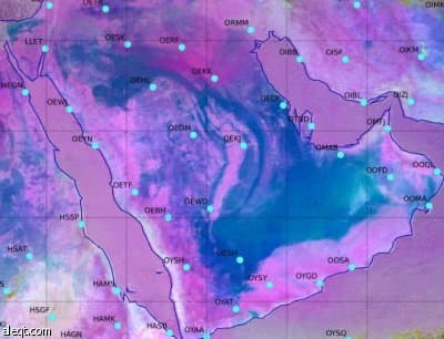 الأرصاد تحذر من عاصفة رملية على شمال وشرق المملكة
