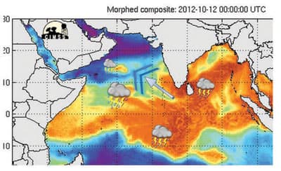 كتلة مدارية رطبة تندفع نحو جنوب شبه الجزيرة العربية