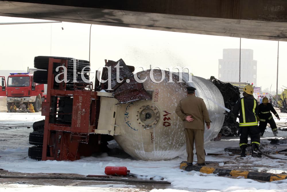 قصة مصورة .. خادم الحرمين يوجه بمتابعة المصابين في حادث انفجار شاحنة الغاز