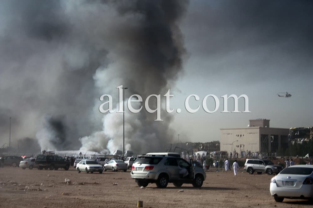 قصة مصورة .. خادم الحرمين يوجه بمتابعة المصابين في حادث انفجار شاحنة الغاز