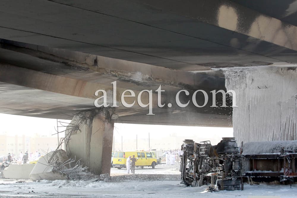 قصة مصورة .. خادم الحرمين يوجه بمتابعة المصابين في حادث انفجار شاحنة الغاز