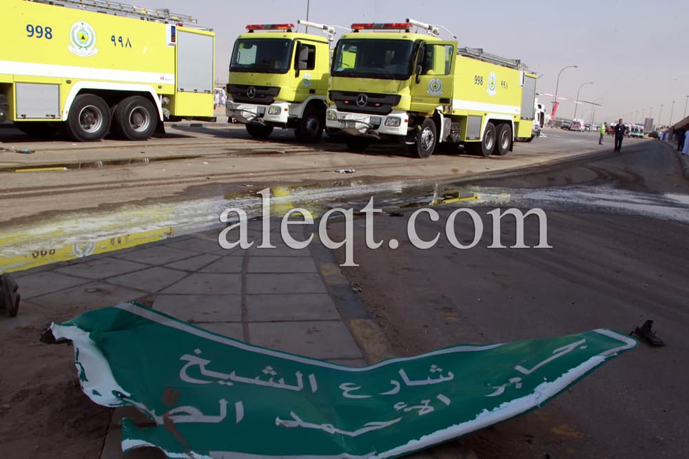 قصة مصورة .. خادم الحرمين يوجه بمتابعة المصابين في حادث انفجار شاحنة الغاز