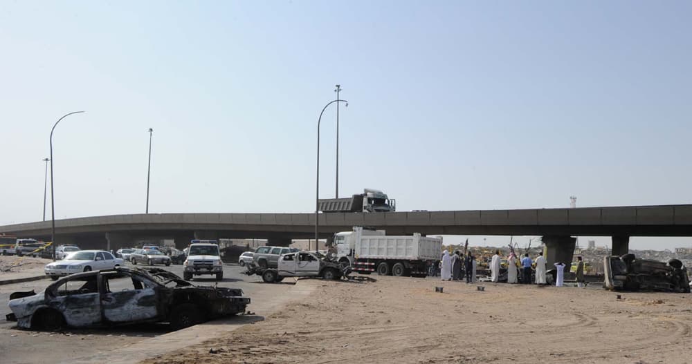 قصة مصورة.. انفجار شاحنة الغاز في الرياض بعدسات وكالات الأنباء