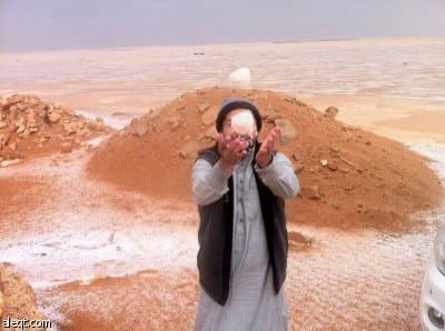 قصة مصورة: الثلوج تزين حزم الجلاميد في الحدود الشمالية