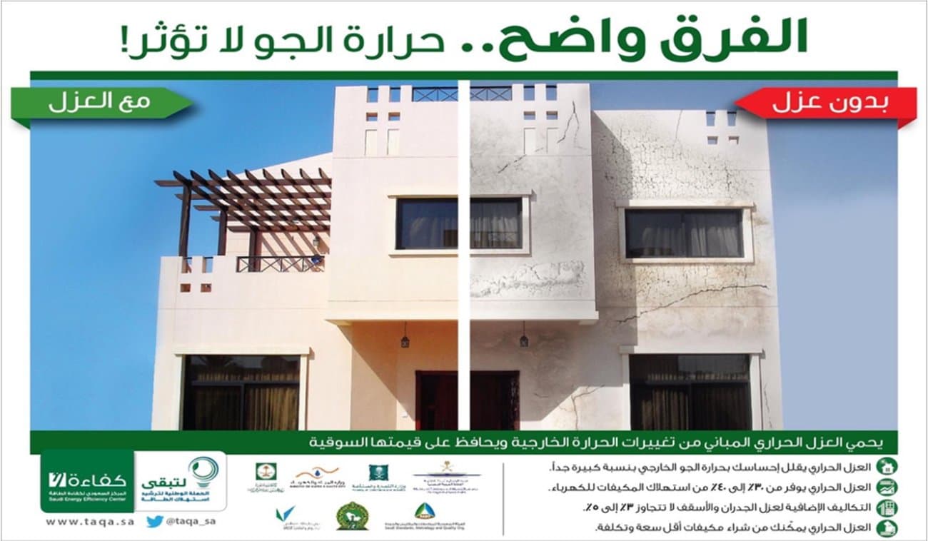 "الفرق واضح" توصي بتنفيذ أعمال العزل الحراري تحت إشراف فني وهندسي