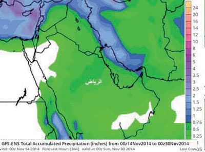 أسبوع ممطر في السعودية .. والرياض تستقبل أول الغيث الثلاثاء