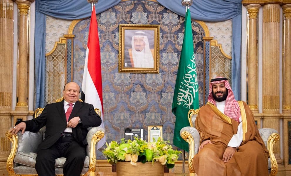 ولي العهد يبحث مع الرئيس هادي المستجدات والتطورات على الساحة اليمنية