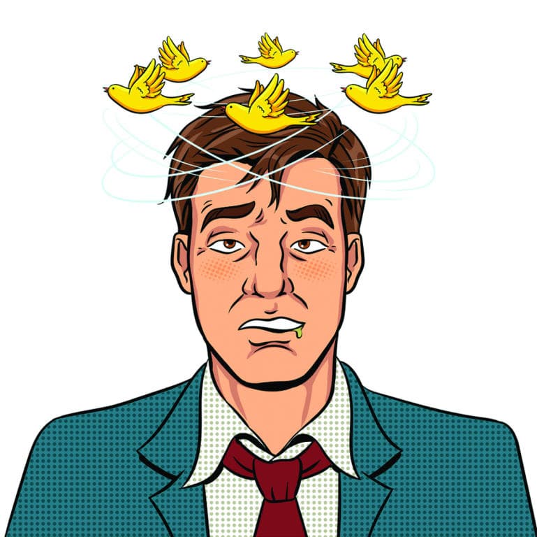 طارت عصافير رأسه