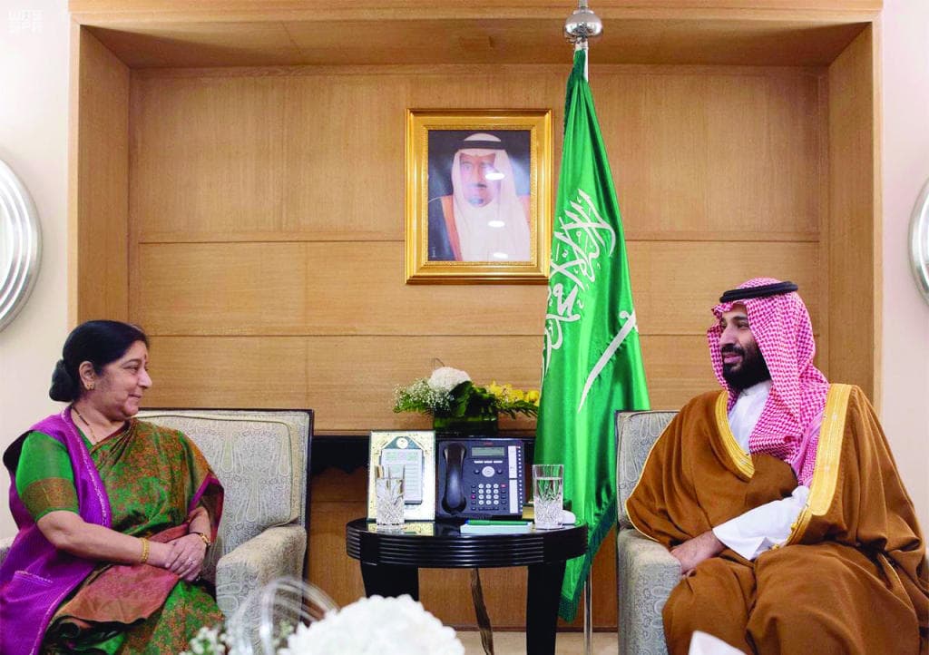 الأمير محمد بن سلمان يبحث العلاقات الثنائية مع وزيرة الخارجية الهندية