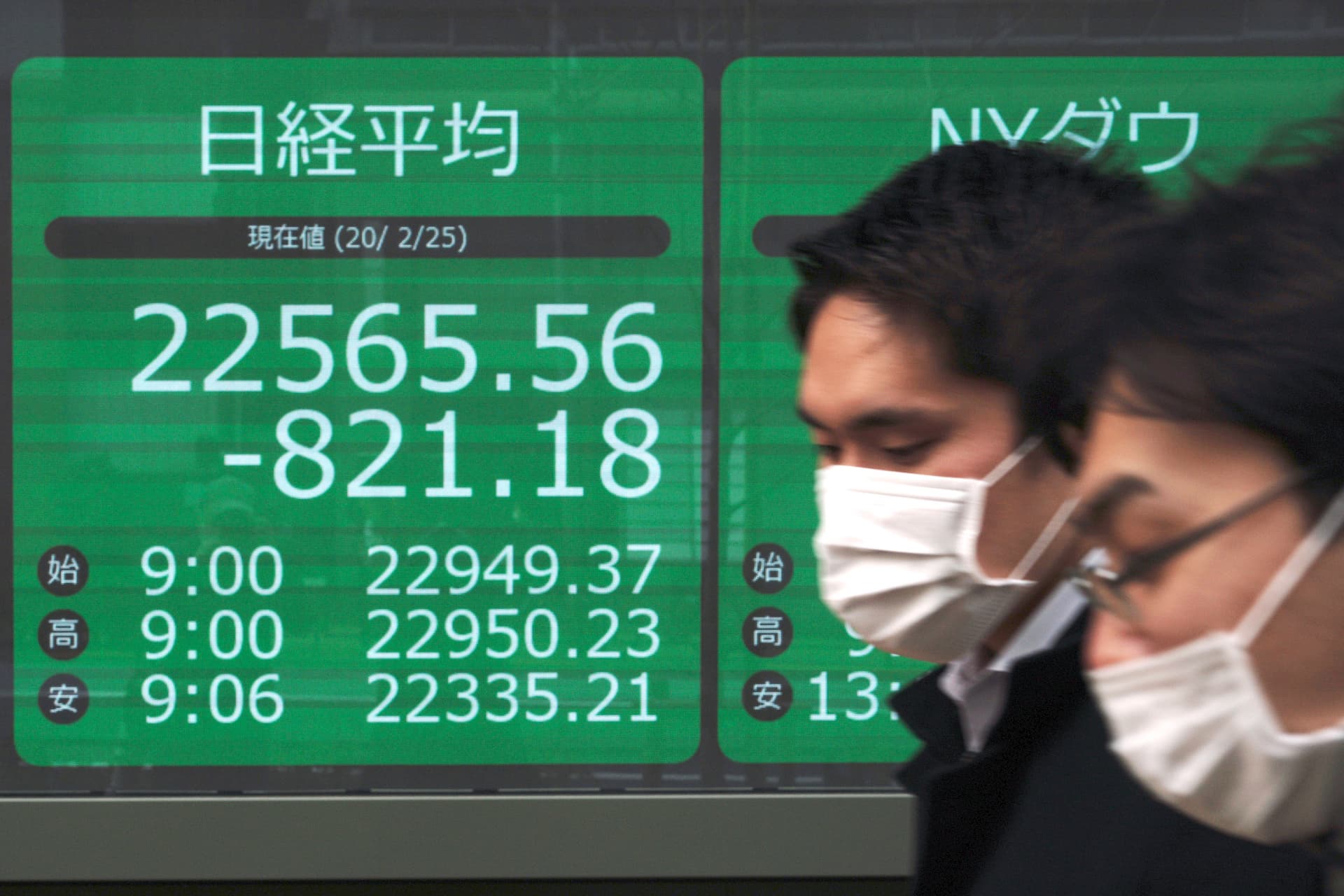 بورصة طوكيو تتراجع 3.3 % عند الإغلاق في أجواء القلق من كورونا