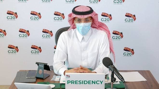 محمد الجدعان في اجتماع سابق لمجموعة "العشرين.