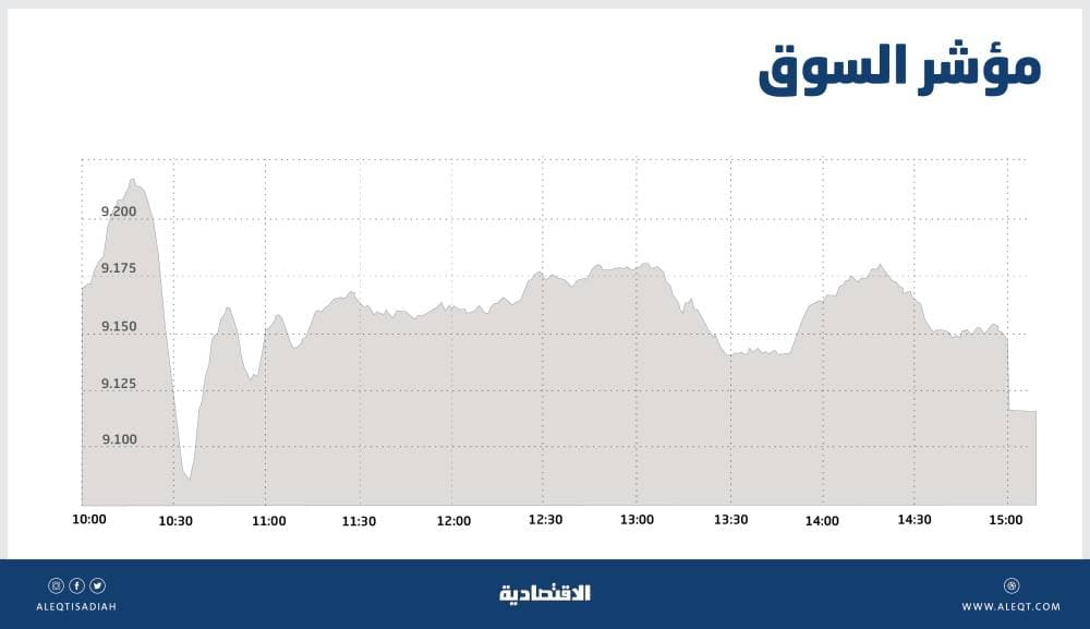 الأسهم السعودية تتماسك فوق مستويات 9100 نقطة رغم تراجع معظم القطاعات