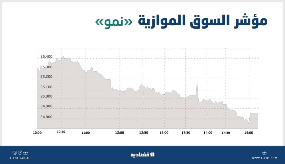 «نمو» تهبط 2 % وسط تداولات قيمتها 63 مليون ريال