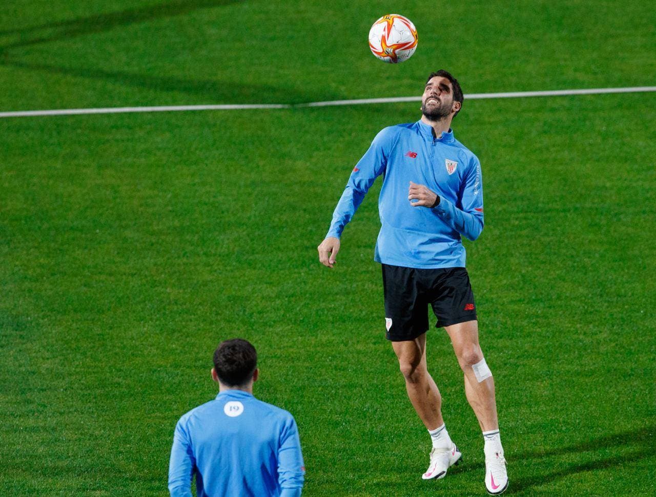 جانب من تدريبات أتليتك بيلباو أمس.