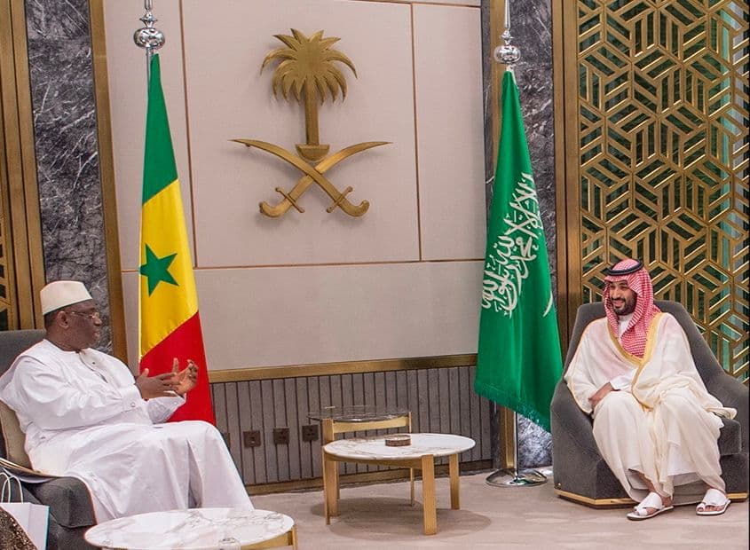 ولي العهد يستقبل رئيس السنغال ويبحث معه التعاون الثنائي