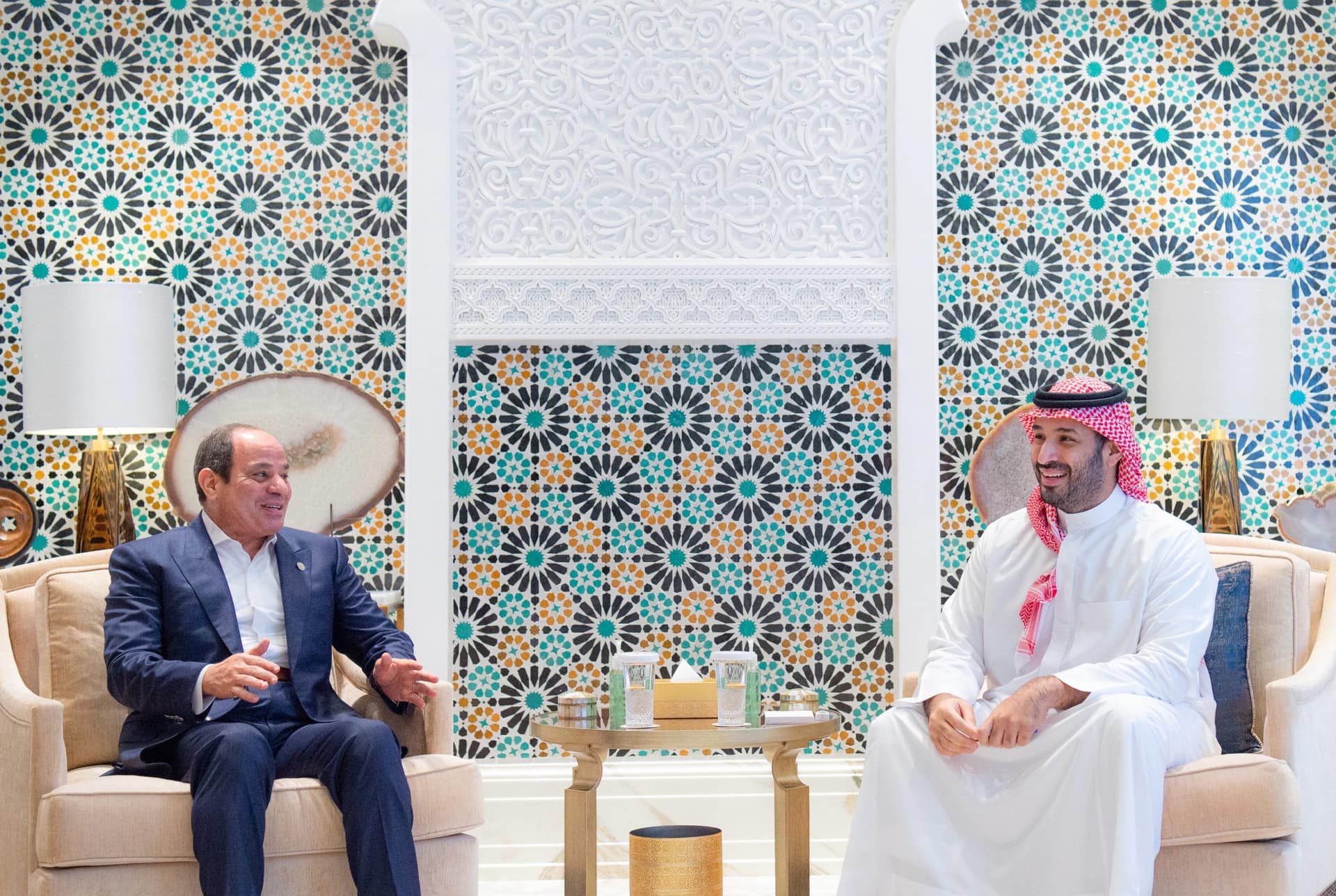 ولي العهد السعودي يبحث مع الرئيس المصري مستجدات الأحداث الإقليمية