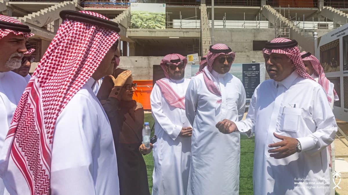إنجاز 35% من ملعب وسط جدة المستضيف لمباريات كأس العالم 2034