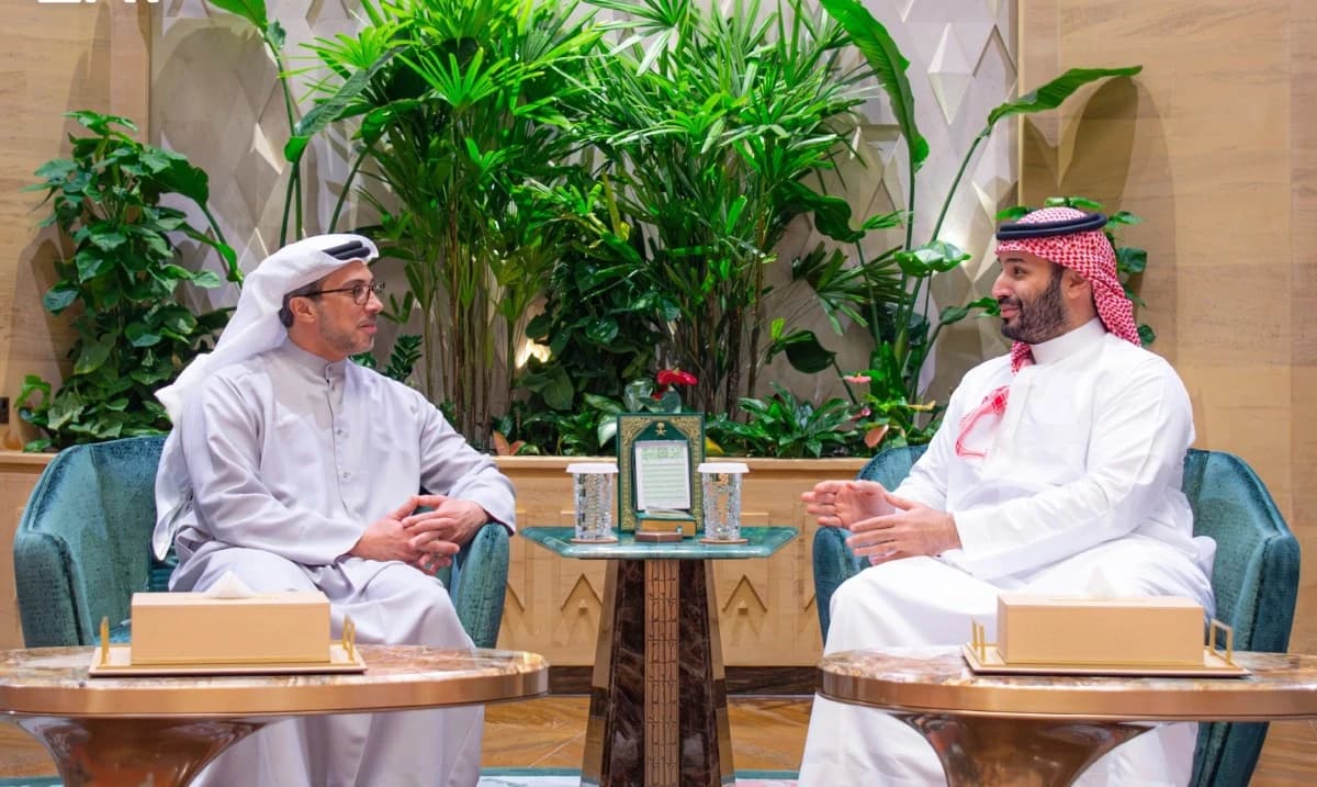 ولي العهد السعودي يلتقي نائب رئيس الإمارات في الرياض