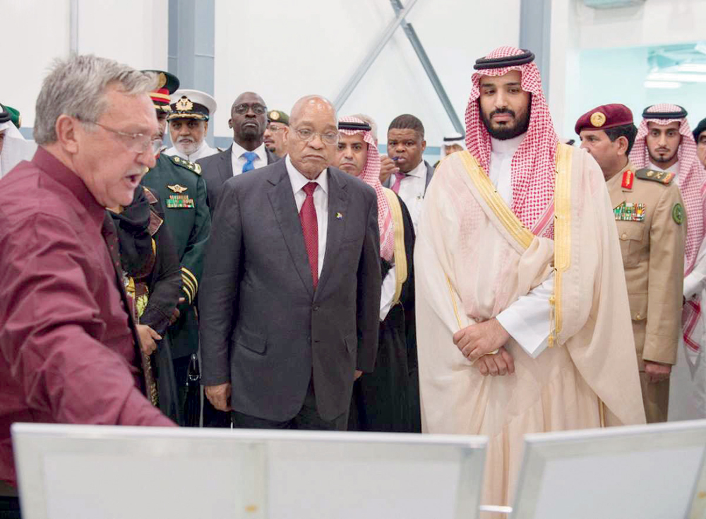 ولي ولي العهد والرئيس زوما يفتتحان مصنع القذائف بـ «الصناعات العسكرية»