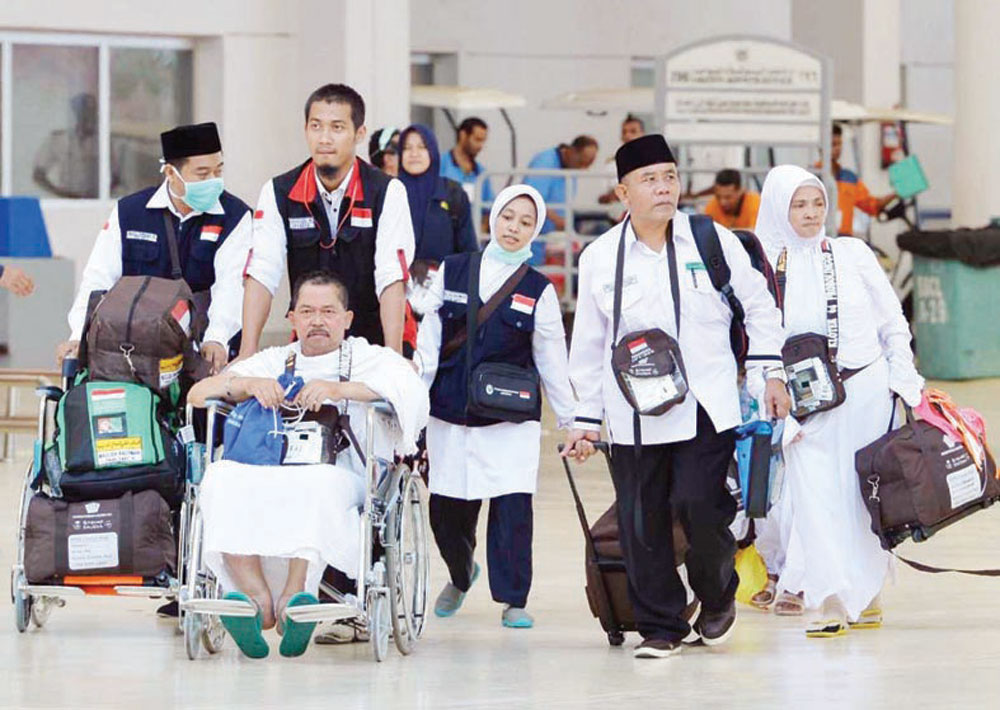 جانب من وصول ضيوف الرحمن عبر مطار الملك عبدالعزيز.