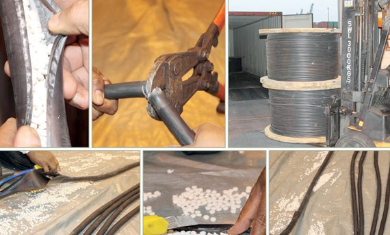 على الرغم من حيل المهربين إلا أن رجال الأمن يحبطون مخططاتهم. "الاقتصادية"