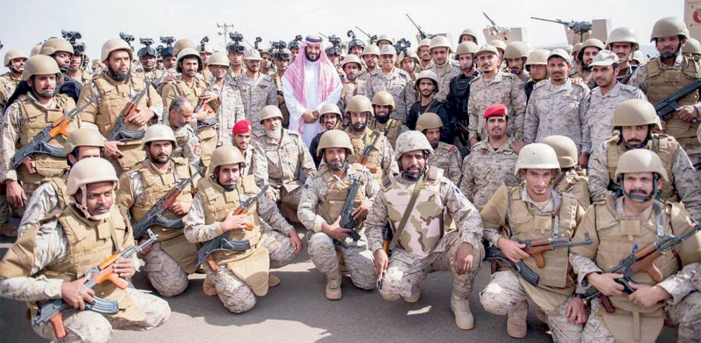 .. وهنا خلال تفقده المرابطين على الحد الجنوبي.