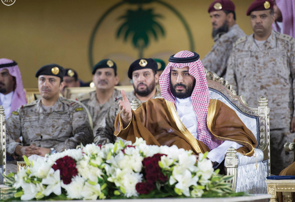 ولي ولي العهد خلال حفل تخريج دفعة من طلبة كلية الملك عبدالعزيز الحربية.«واس»