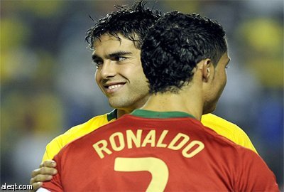 رونالدو وكاكا يشاركان لأول مرة مع ريال مدريد امام شامروك الايرلندي