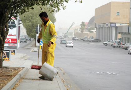 نظافة وسط الغبار