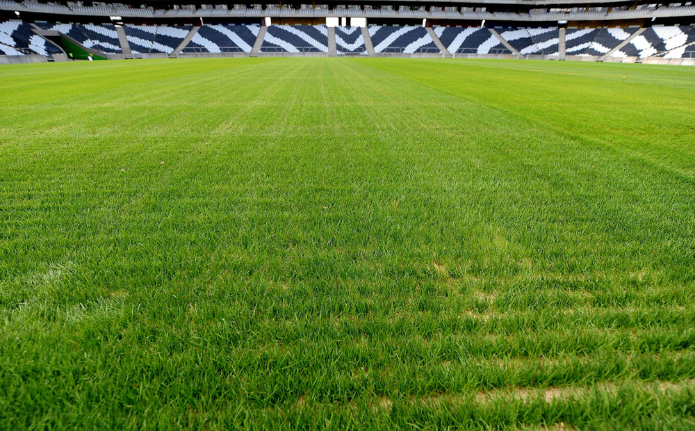 منظر عام لاستاد مبومبيلا في نيلسبرويت الجنوب أفريقية الذي ستجرى عليه بعض نهائيات كأس العالم لكرة القدم عام 2010.