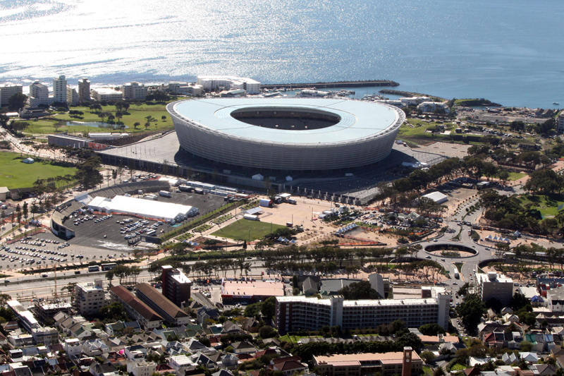 استاد كيب تاون يستعد لاستضافة مباريات كأس العالم  في جنوب افريقيا