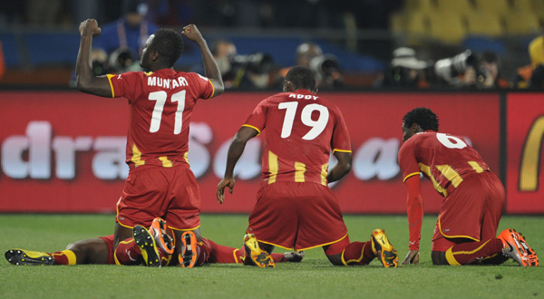 غانا واوروجواي اول المتأهلين لدور الثمانية في كأس العالم