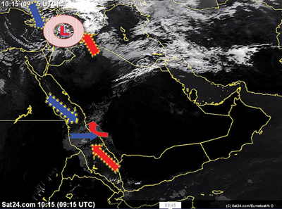 موجة باردة على المملكة.. وغيوم ممطرة على الرياض اليوم