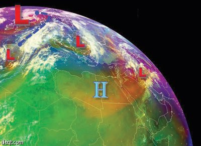 «كتلة سيبيرية» باردة مصحوبة برياح الغبار على وسط وشمال شرق السعودية