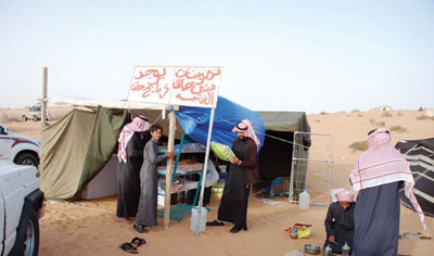 رالي حائل يتسبب في نفاد الخيام من المحال