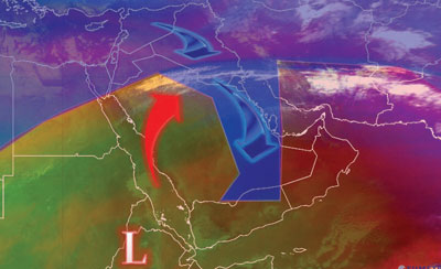 تسرب هواء يخفض درجات الحرارة خلال إجازة نهاية الأسبوع