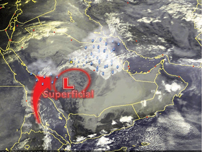 غيوم ماطرة على الصمان والدهناء ومكة وشمال الرياض