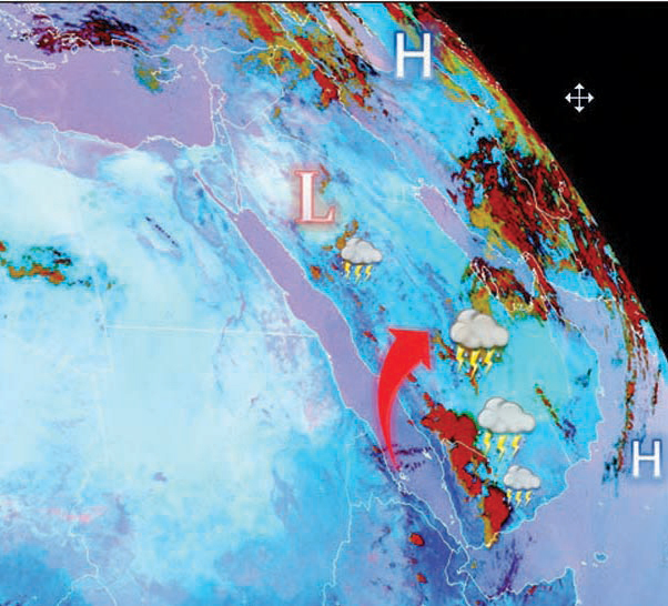 الأمطار متواصلة .. وغزيرة جنوب السعودية