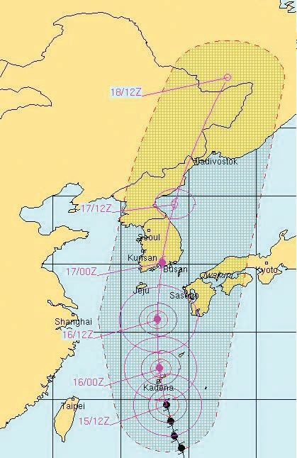 إعصار «سانبا» يضرب أولسان.. الهلال في خطر