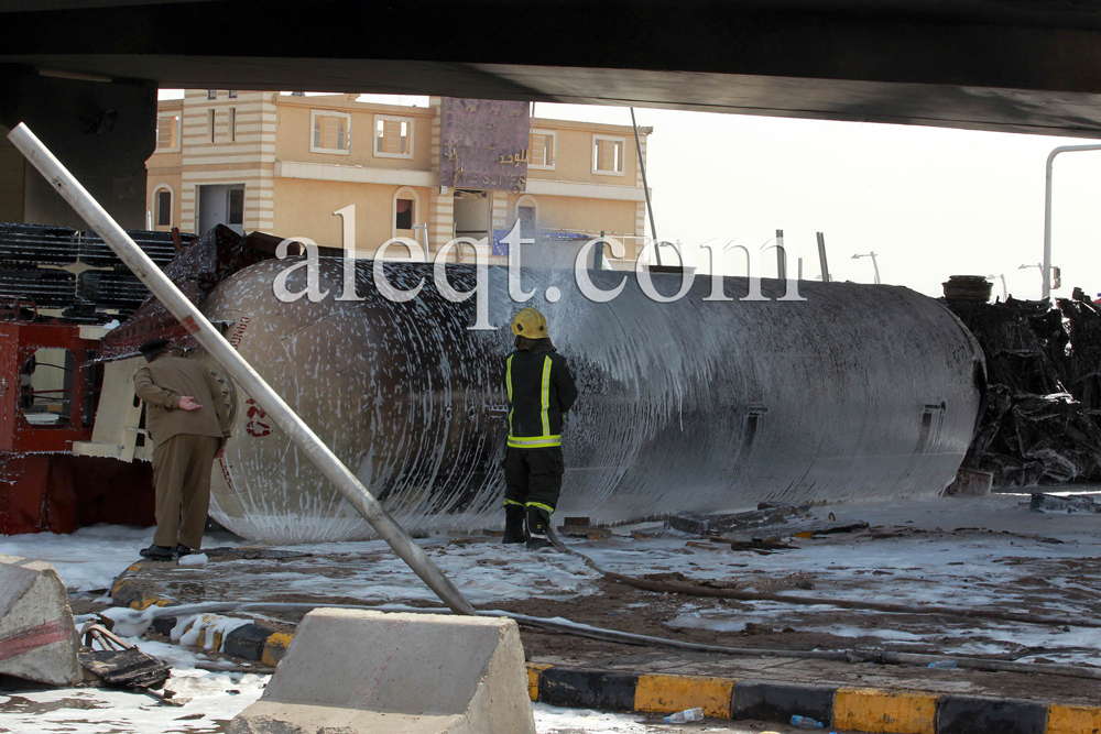 قصة مصورة .. خادم الحرمين يوجه بمتابعة المصابين في حادث انفجار شاحنة الغاز